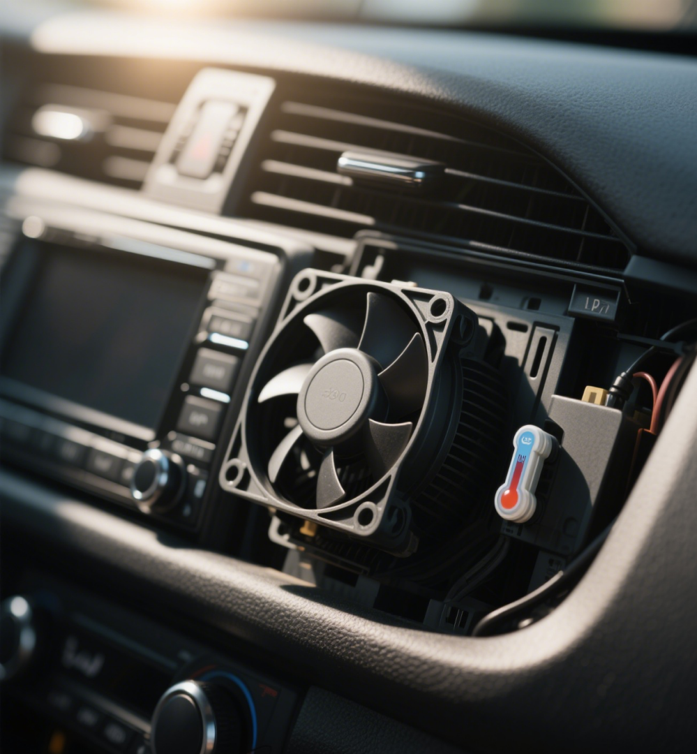 汽车娱乐系统散热风扇